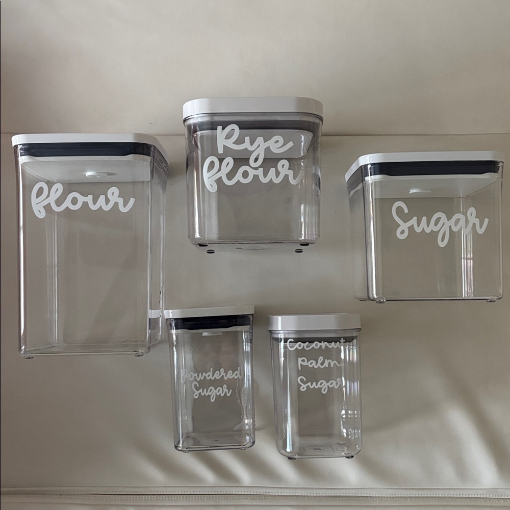 OXO Pop Lock Home Kitchen Storage 5 Container Set Bundle